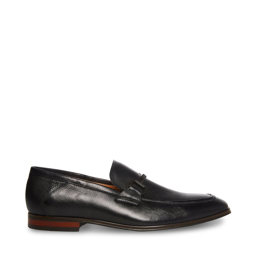 Loafers Steve Madden Aahron Cuero Hombre Negras | ES IQ439S